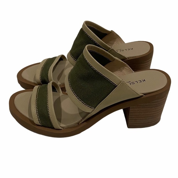 Kelsi Dagger 6.5 Brooklyn Olive Green Block Sandal - Picture 1 of 7